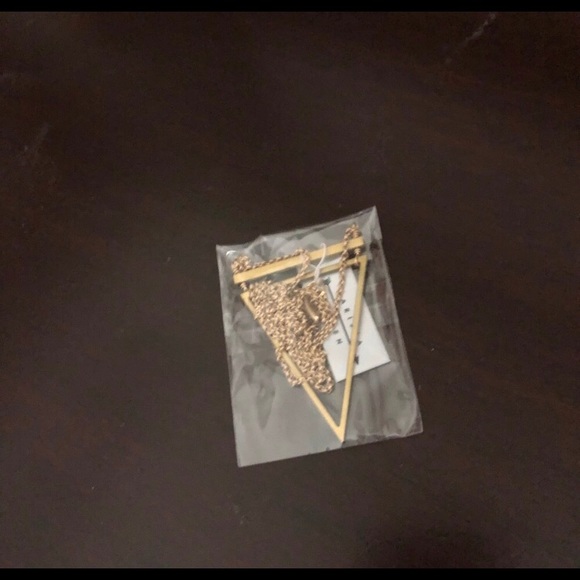 Host Pick! NWT Gold Triangle Necklace - Picture 3 of 3
